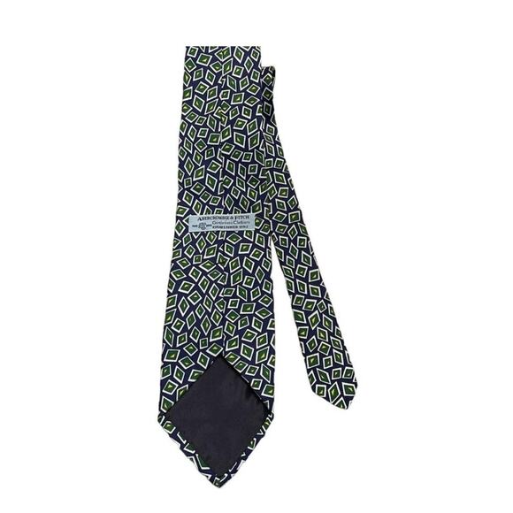 VTG.Abercrombie & Fitch Tie Mens Preppy Geometric Diamond Silk Hand Made USA - Picture 5 of 8